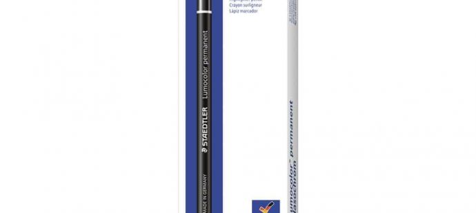 The Staedtler lumocolor glasochrom pencil.