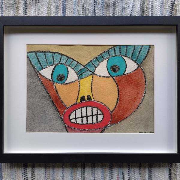 van den hooven tribal mask masculine black frame