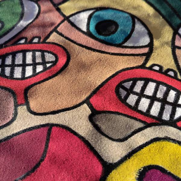 tormented souls abstract contemporary cubist modern artwork