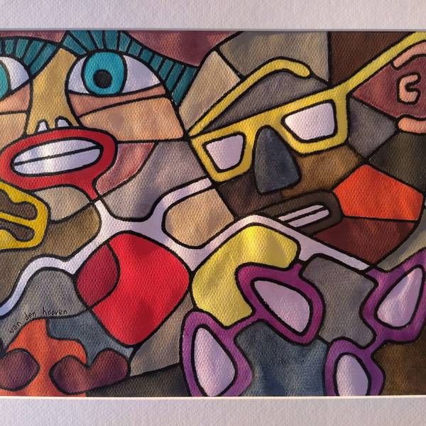 Inextricably Linked abstract expressionist cubist contemporary modern artwork