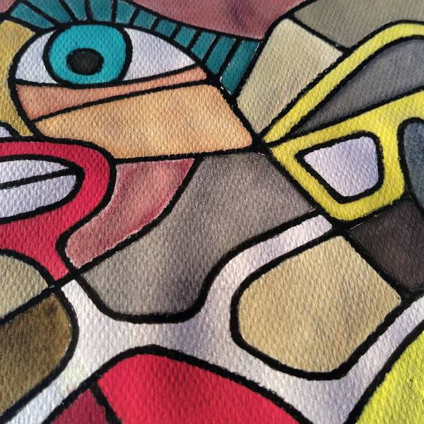 Inextricably Linked abstract expressionist cubist contemporary modern artwork android