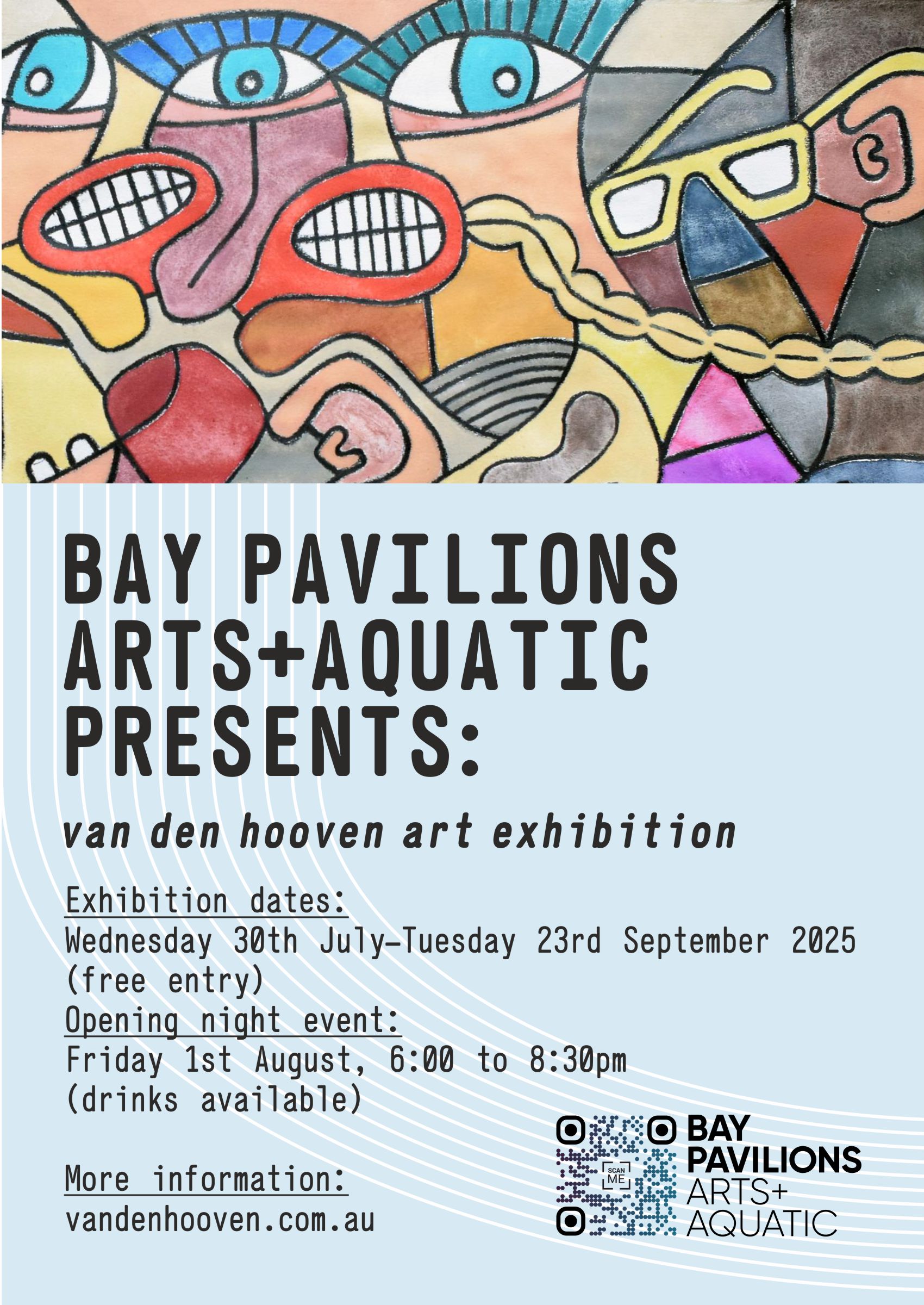 bay pavilion arts aquatic centre cylde gallery batemans bay van den hooven art exhibition inner coimplexity flyer updated dates